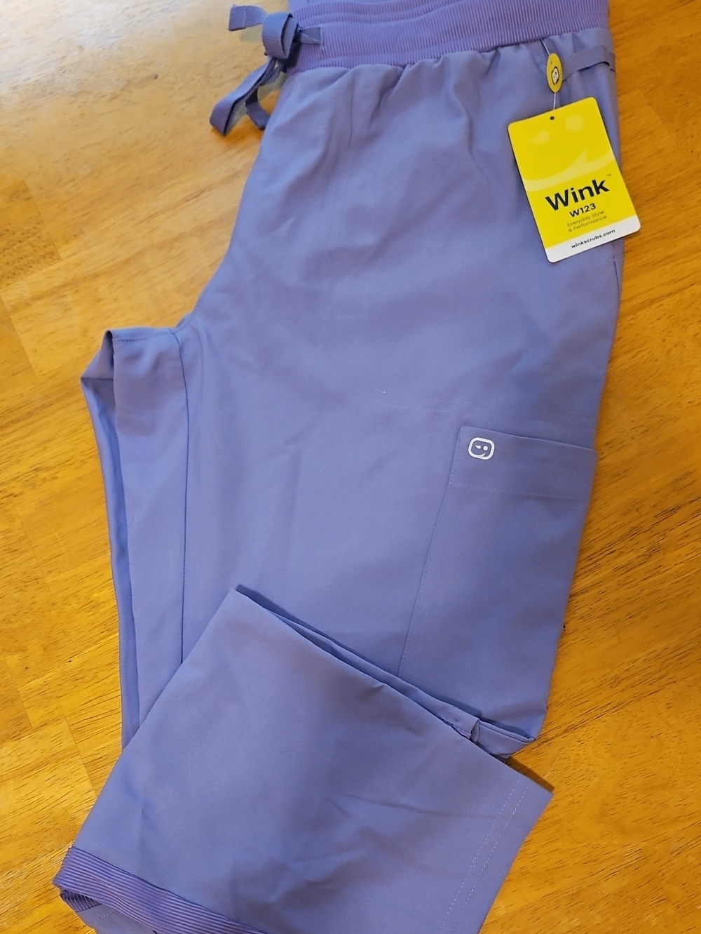Wink Womens Jogger Scrub Pants in Lavender Purple